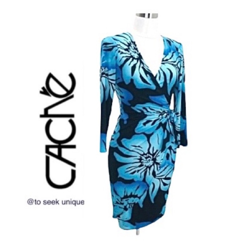 Gorgeous Cache sexy, figure flattering wrap dress, RARE